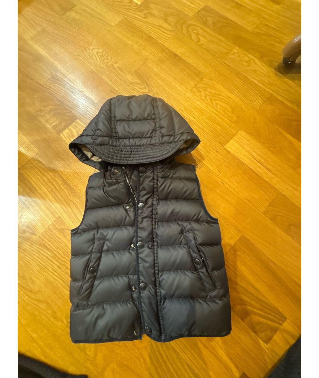 BURBERRY KIDS Черный полиэстеровый жакет / жилет, фото 5