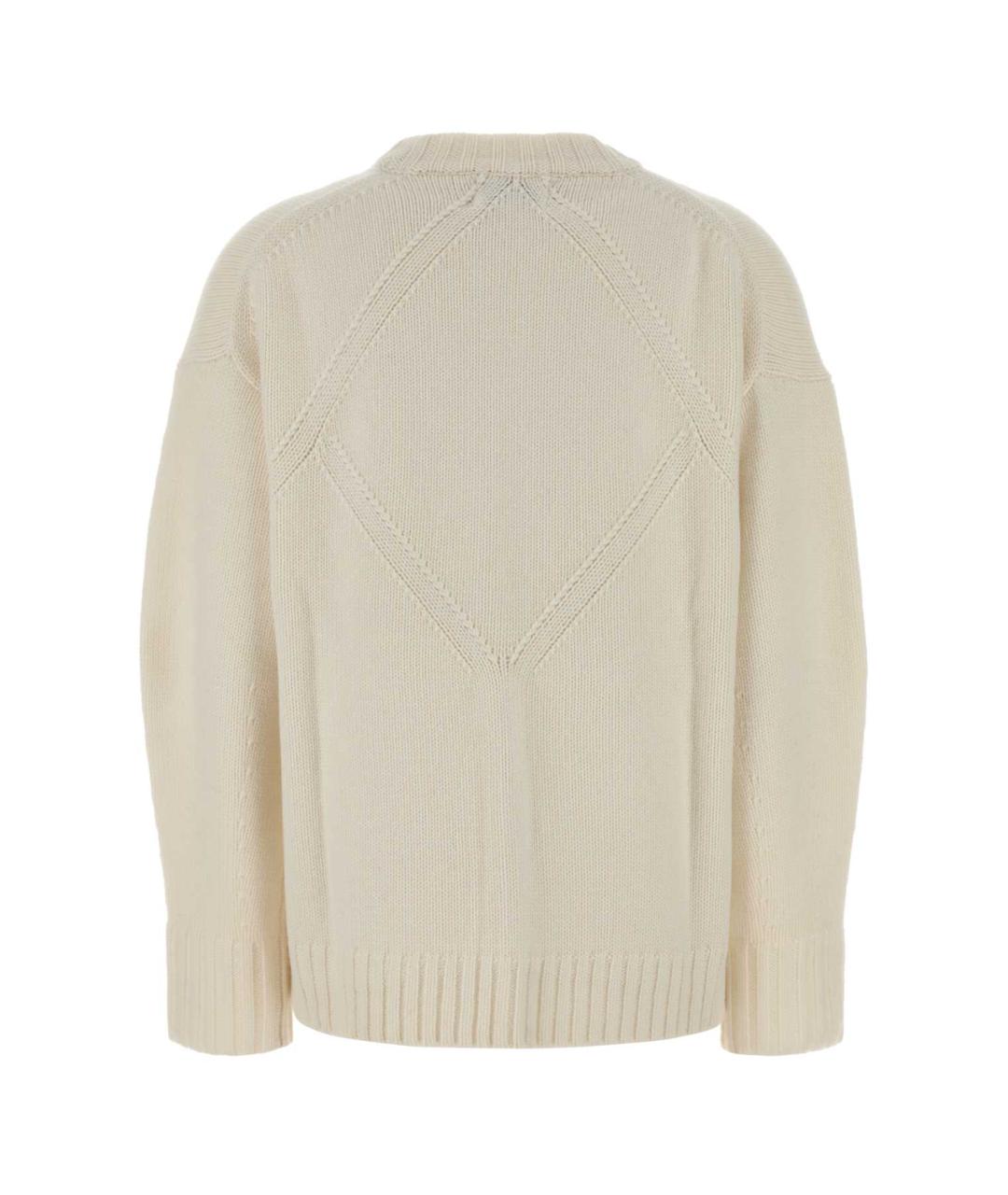 LOULOU STUDIO Белый кашемировый джемпер / свитер, фото 2