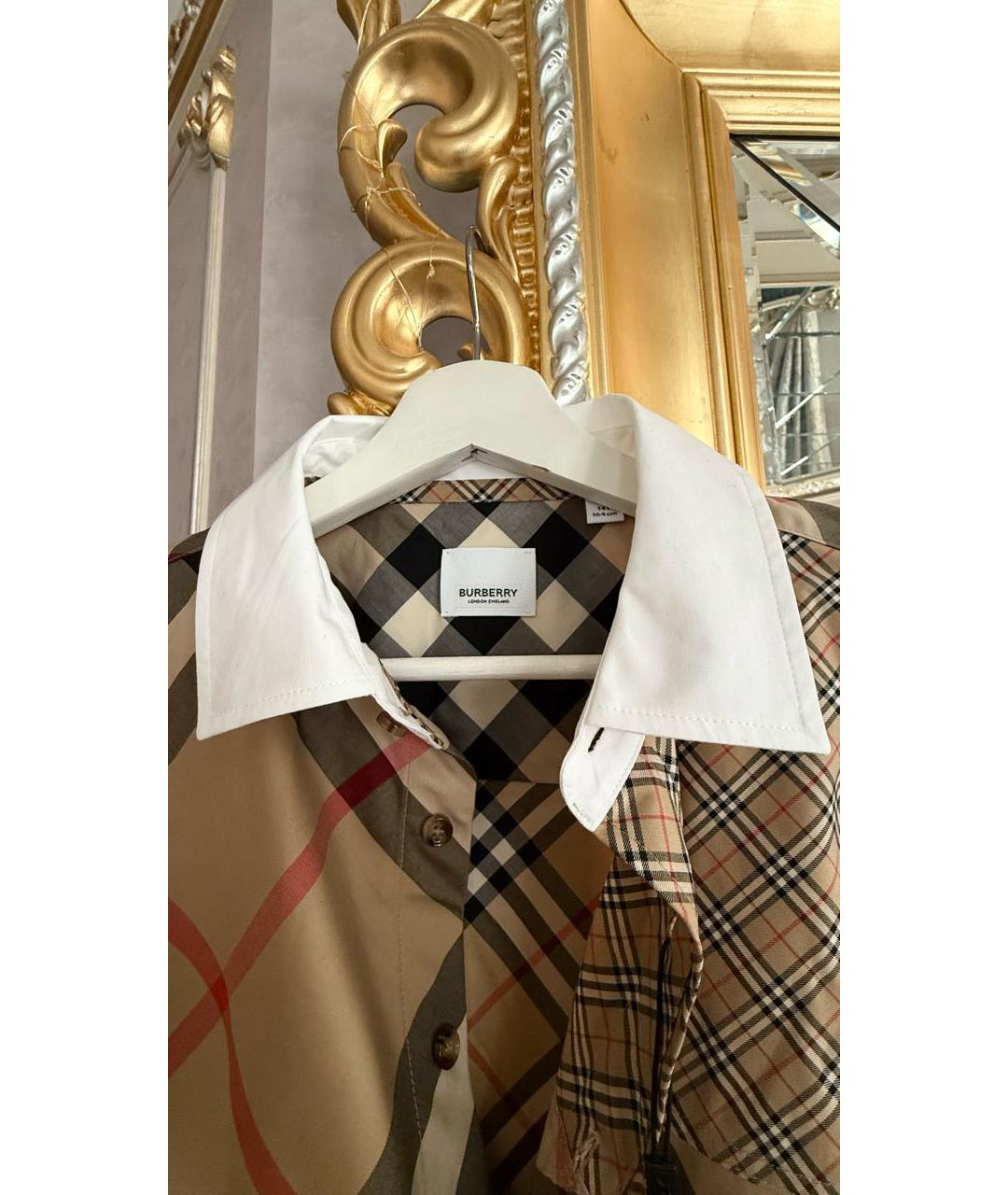 BURBERRY KIDS Мульти хлопковая рубашка/блузка, фото 3