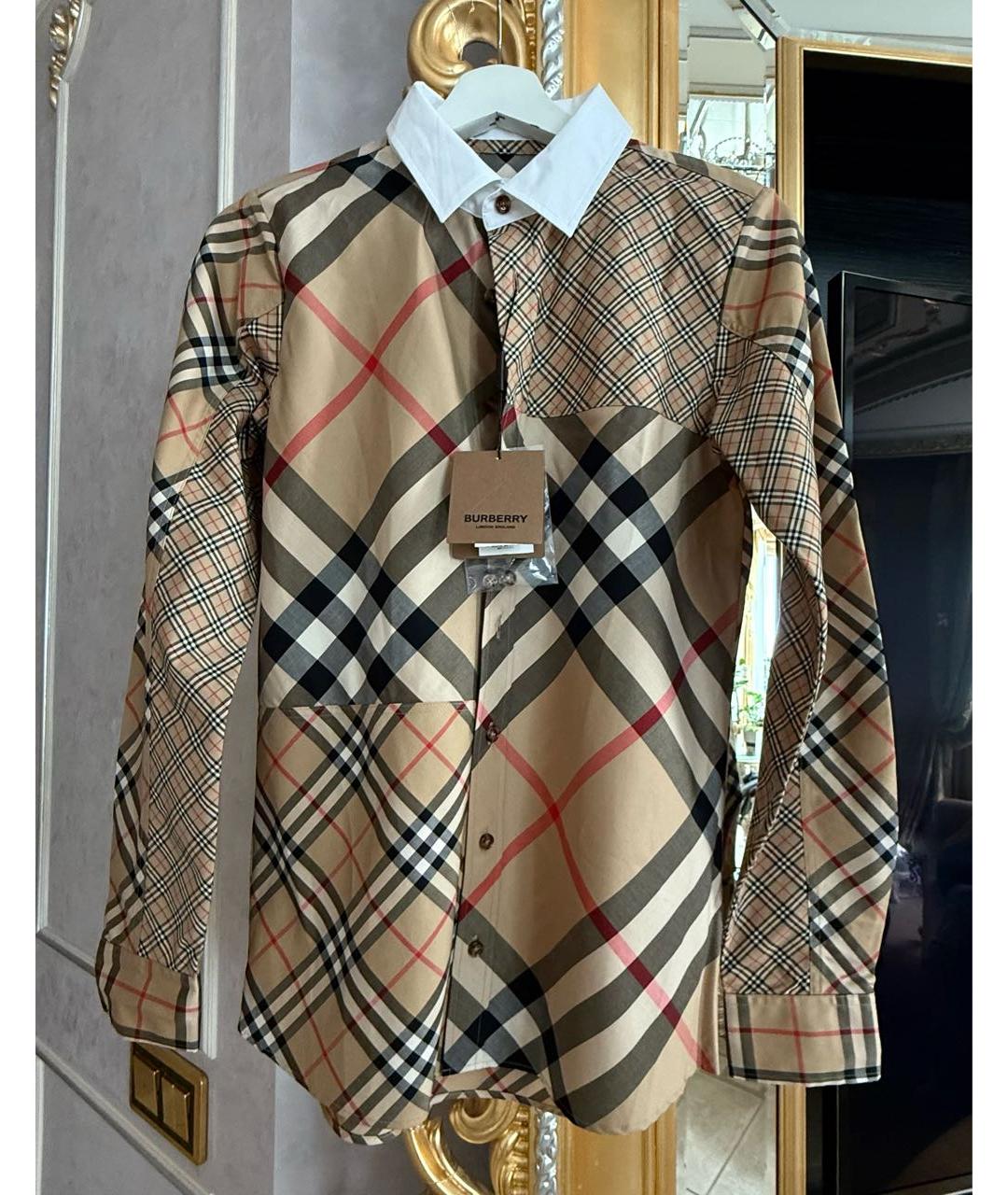 BURBERRY KIDS Мульти хлопковая рубашка/блузка, фото 7
