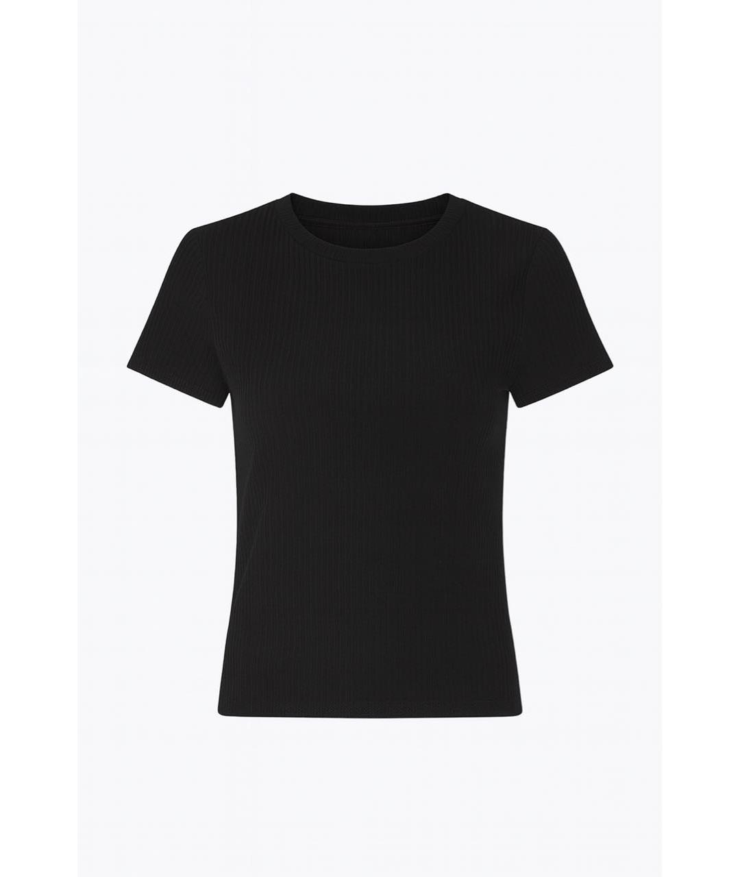 ALO YOGA Черная хлопковая футболка, фото 7