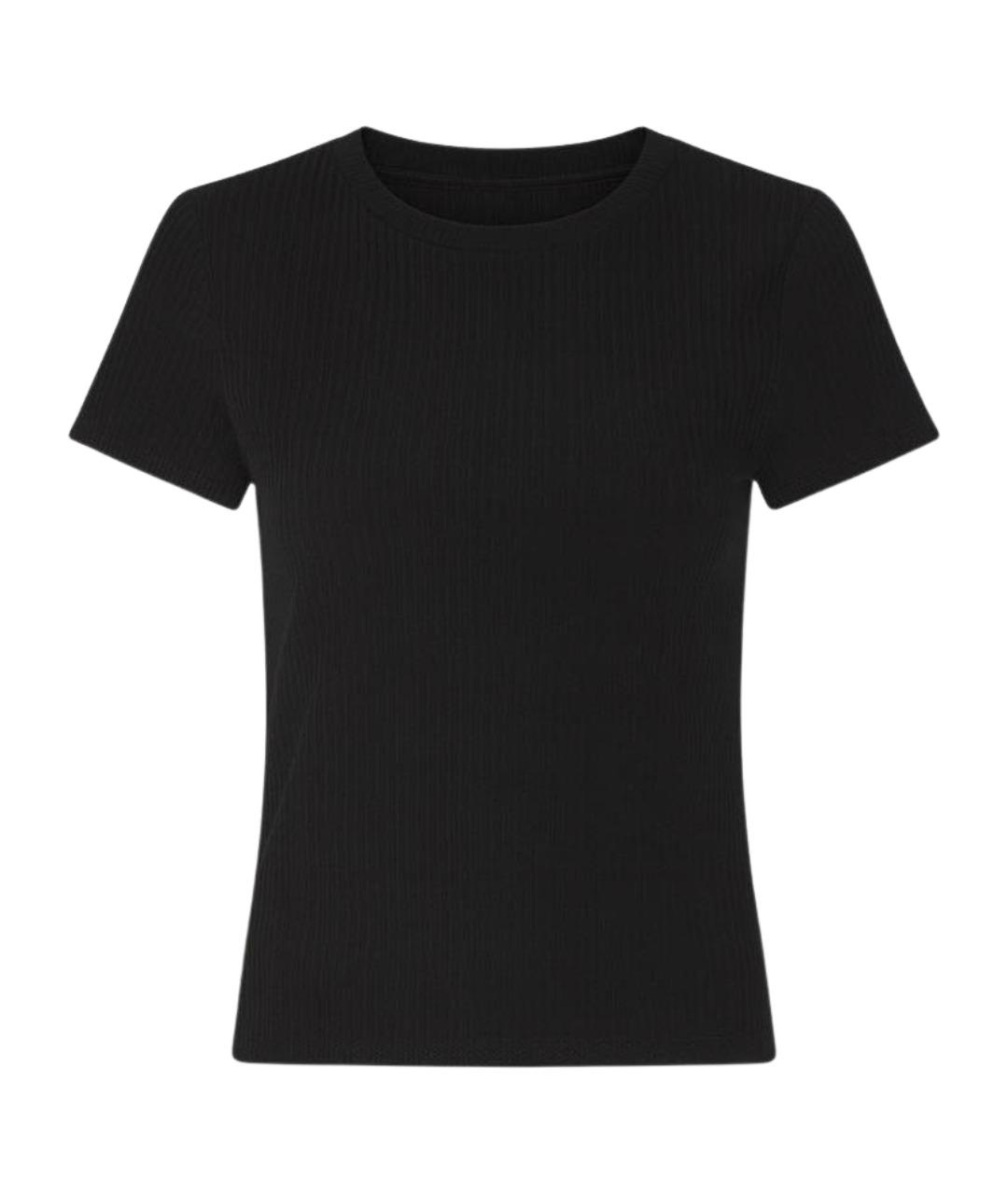 ALO YOGA Черная хлопковая футболка, фото 1