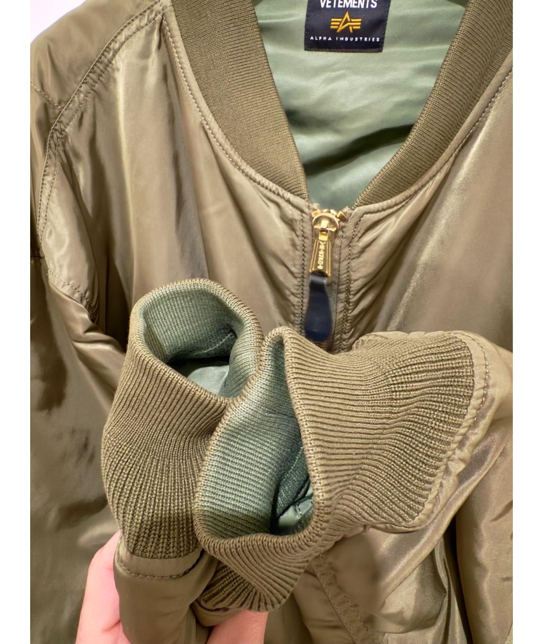 VETEMENTS Зеленая полиэстеровая куртка, фото 4