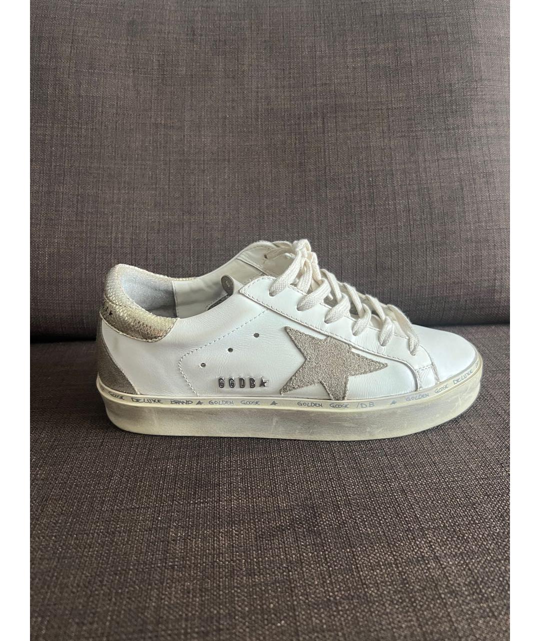 GOLDEN GOOSE DELUXE BRAND Белые кожаные кроссовки, фото 5