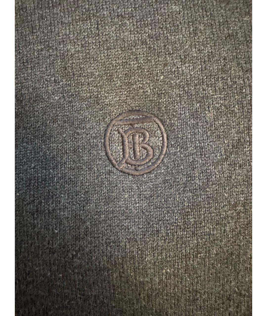 BURBERRY Темно-синий кашемировый костюм с брюками, фото 4
