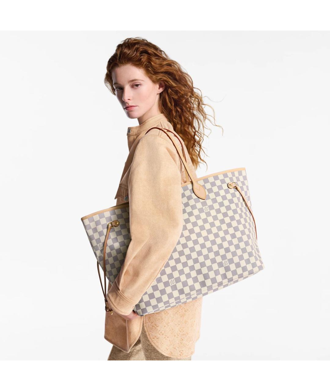 LOUIS VUITTON Бежевая сумка тоут, фото 6