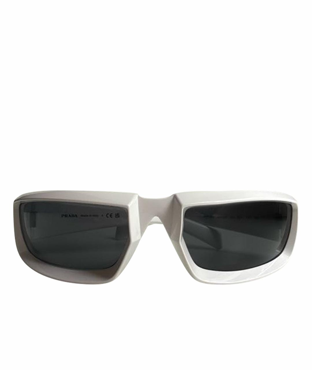 PRADA Белые пластиковые солнцезащитные очки, фото 1