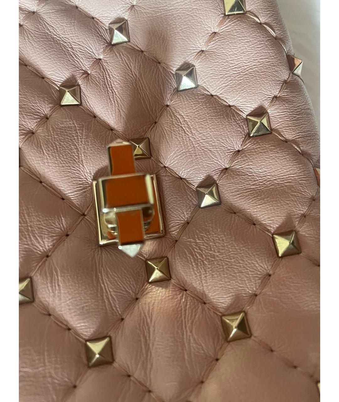 VALENTINO Розовая кожаная поясная сумка, фото 8