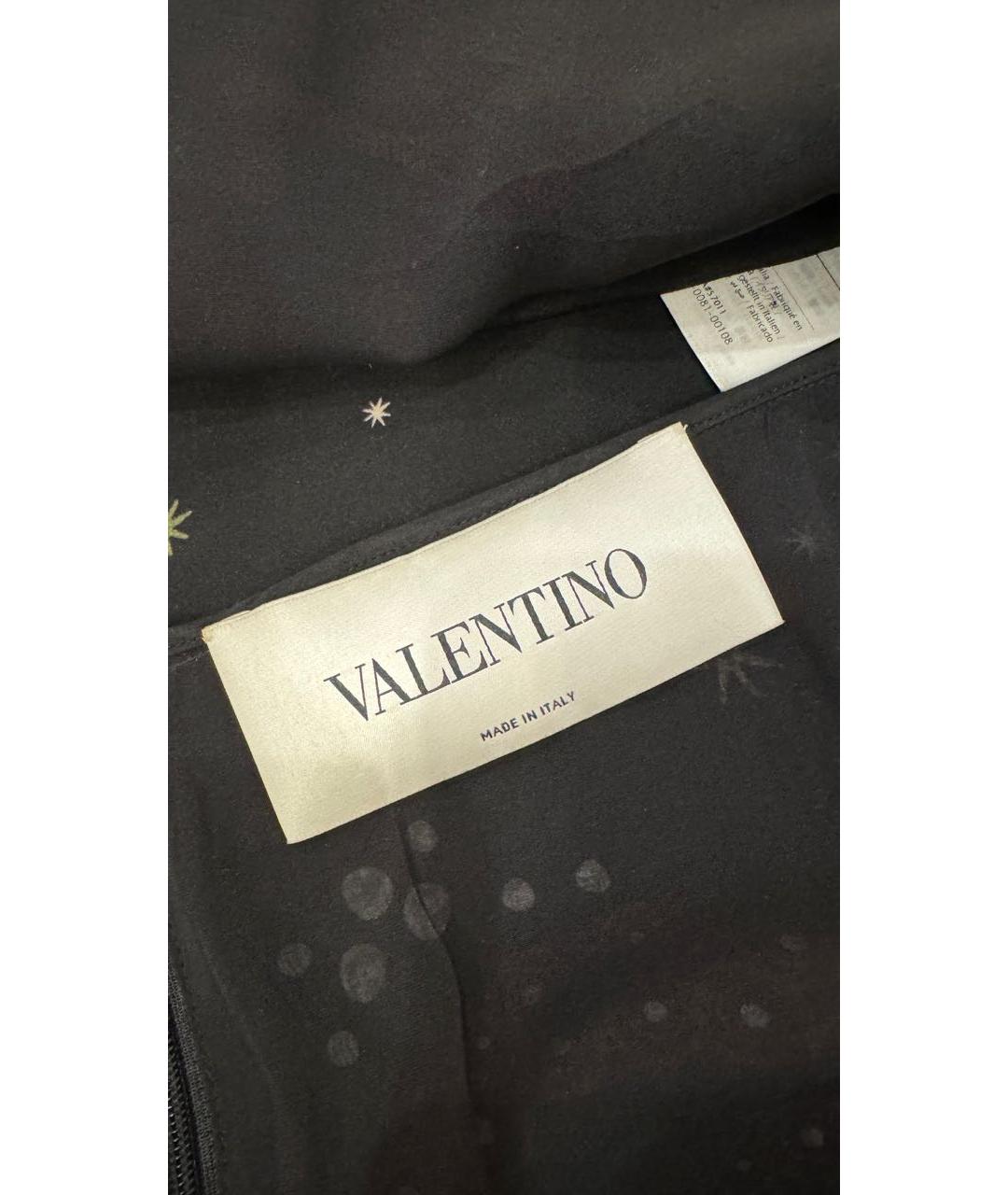 VALENTINO Черное шелковое платье, фото 3