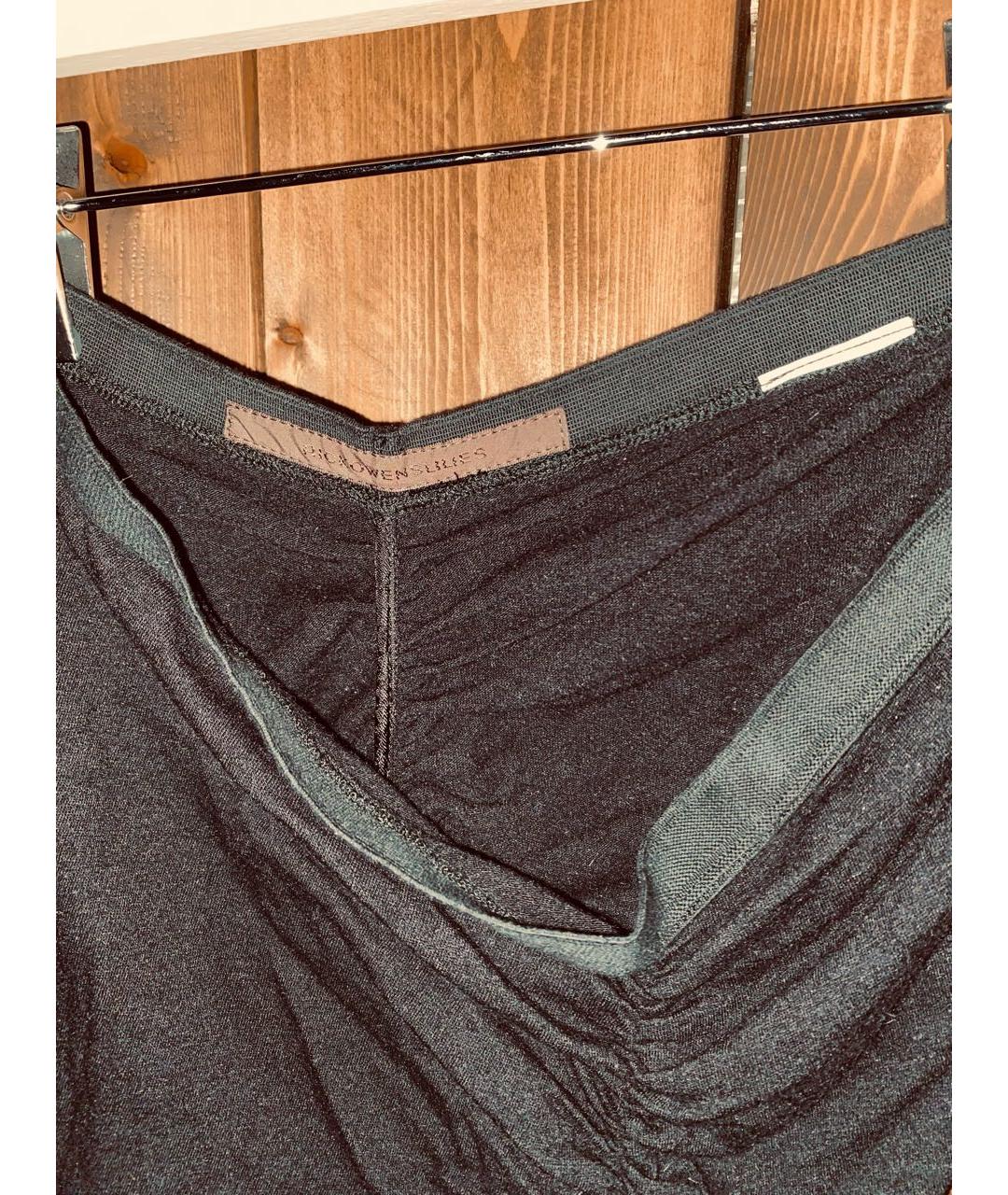 RICK OWENS Черная юбка макси, фото 3