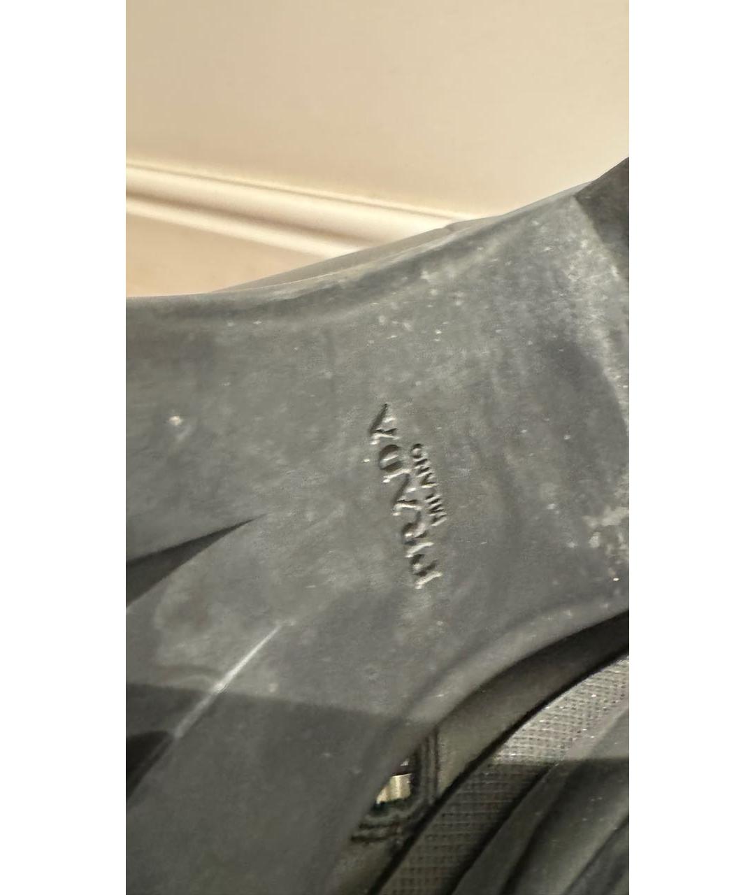 PRADA Черные кожаные ботинки, фото 6