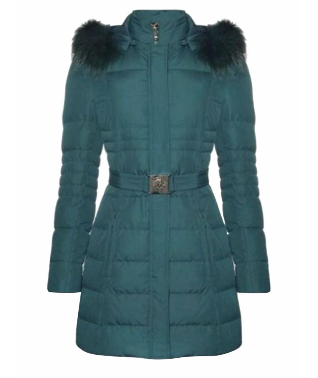 ROBERTO CAVALLI Бирюзовый пуховик, фото 1
