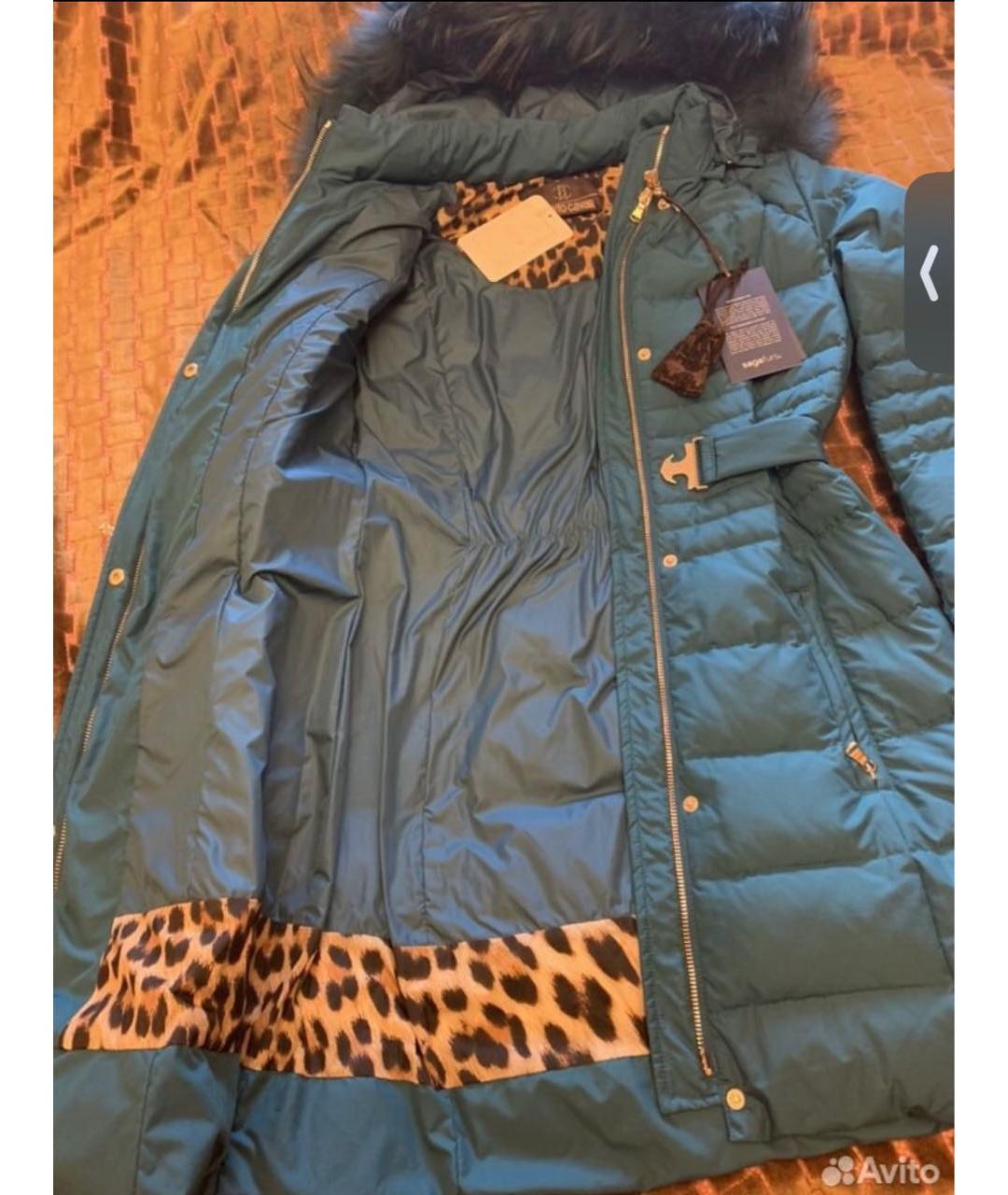 ROBERTO CAVALLI Бирюзовый пуховик, фото 3