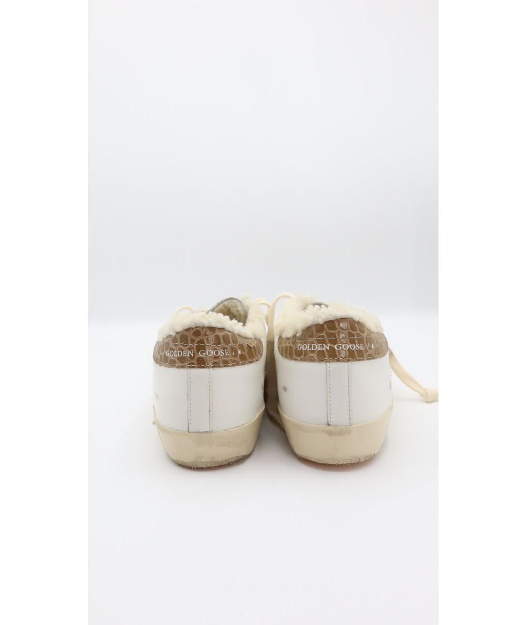 GOLDEN GOOSE DELUXE BRAND Бежевые кожаные кеды, фото 5