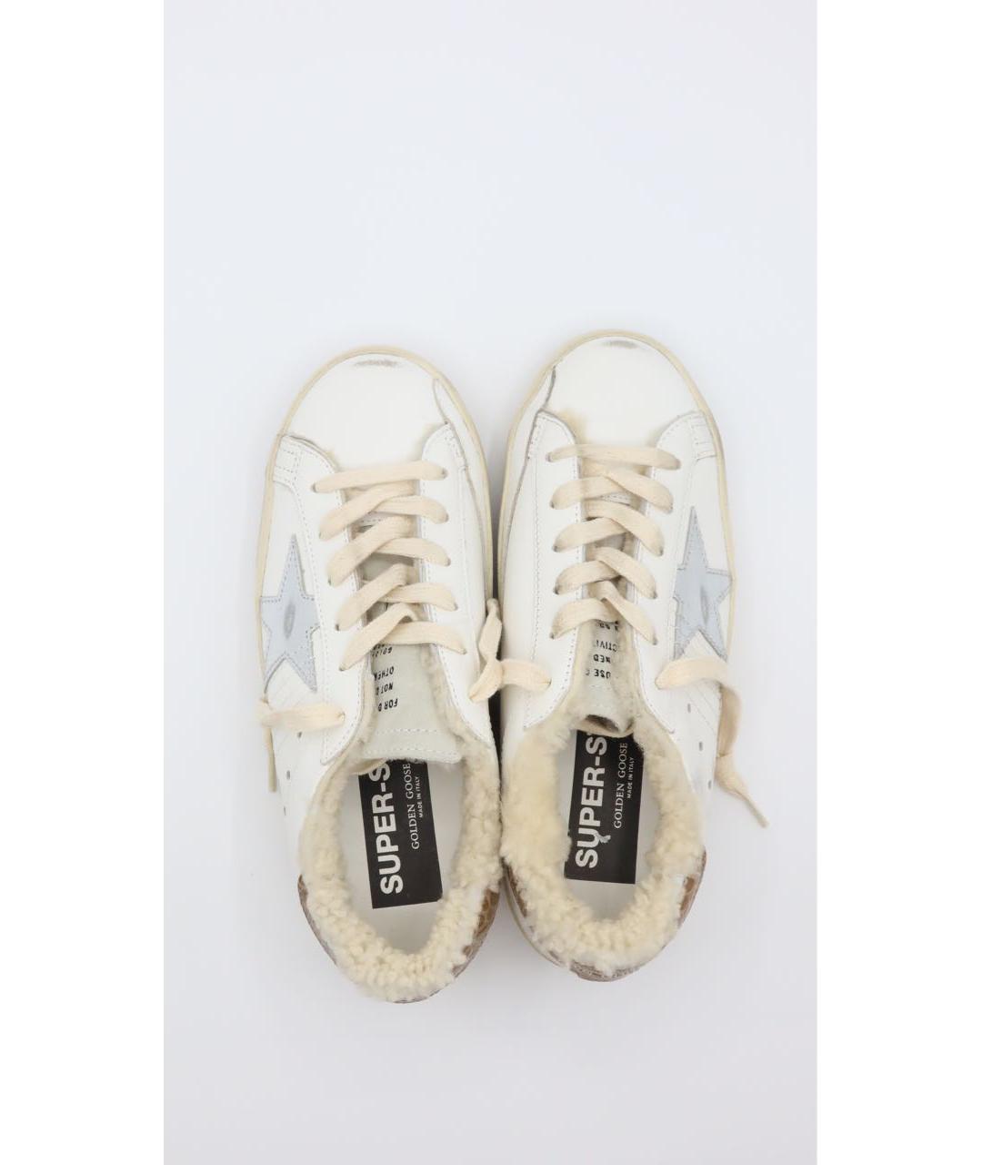 GOLDEN GOOSE DELUXE BRAND Бежевые кожаные кеды, фото 8