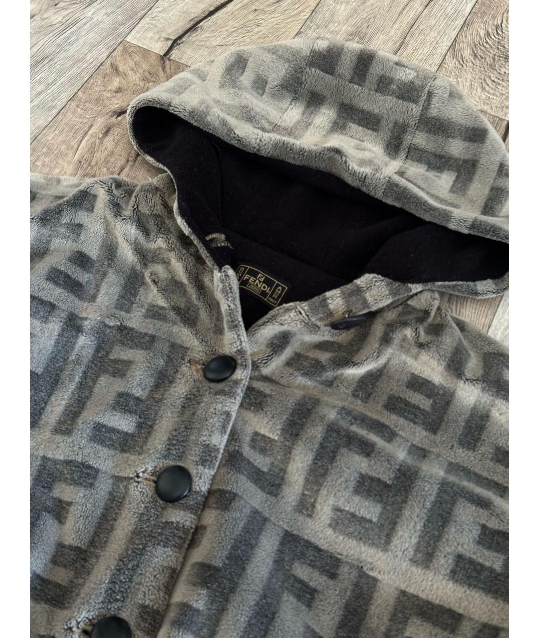 FENDI Бежевая льняная дубленка/шуба, фото 3