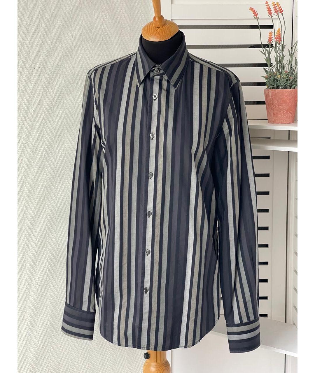 SONIA RYKIEL Серая хлопковая кэжуал рубашка, фото 7