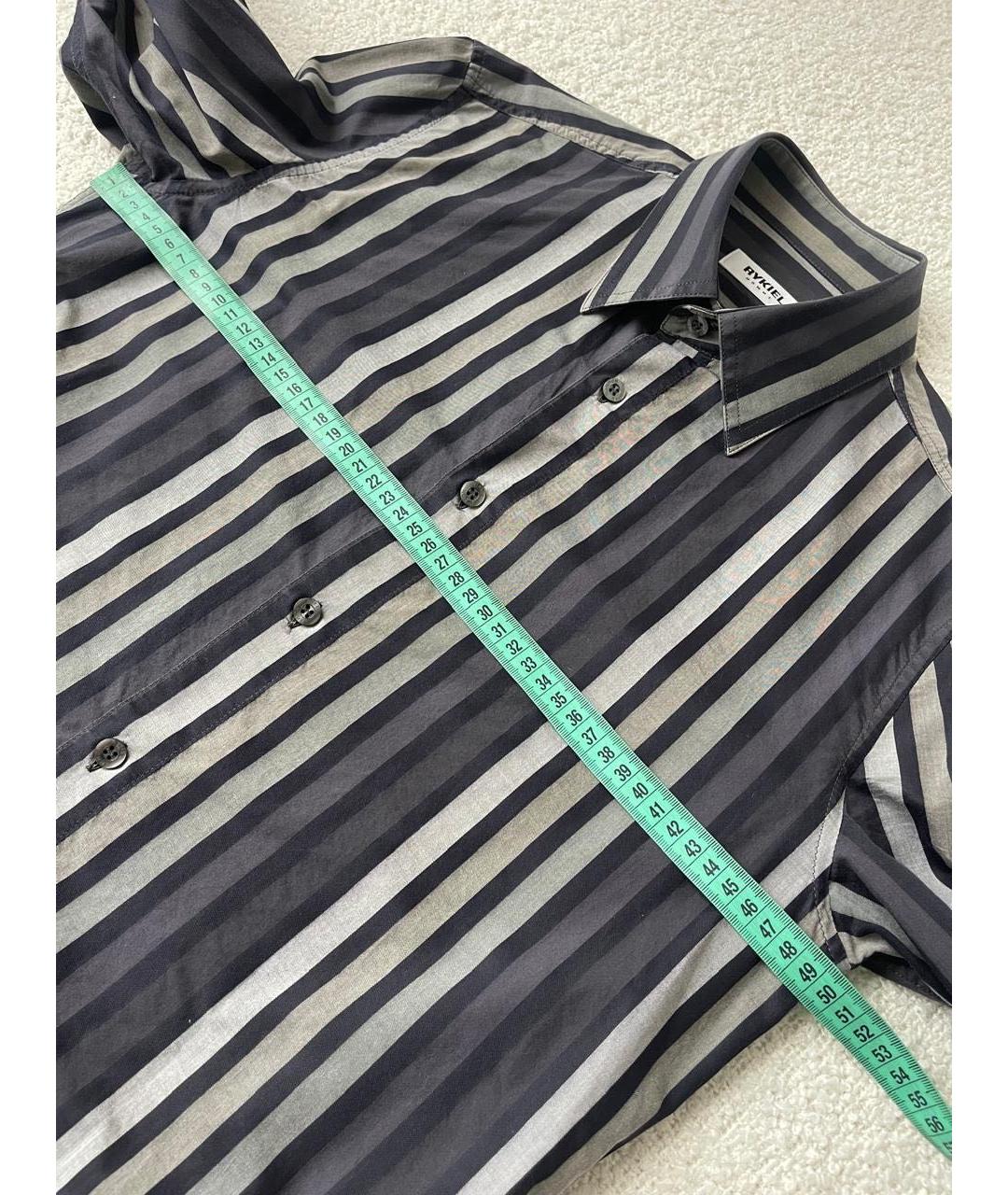 SONIA RYKIEL Серая хлопковая кэжуал рубашка, фото 5