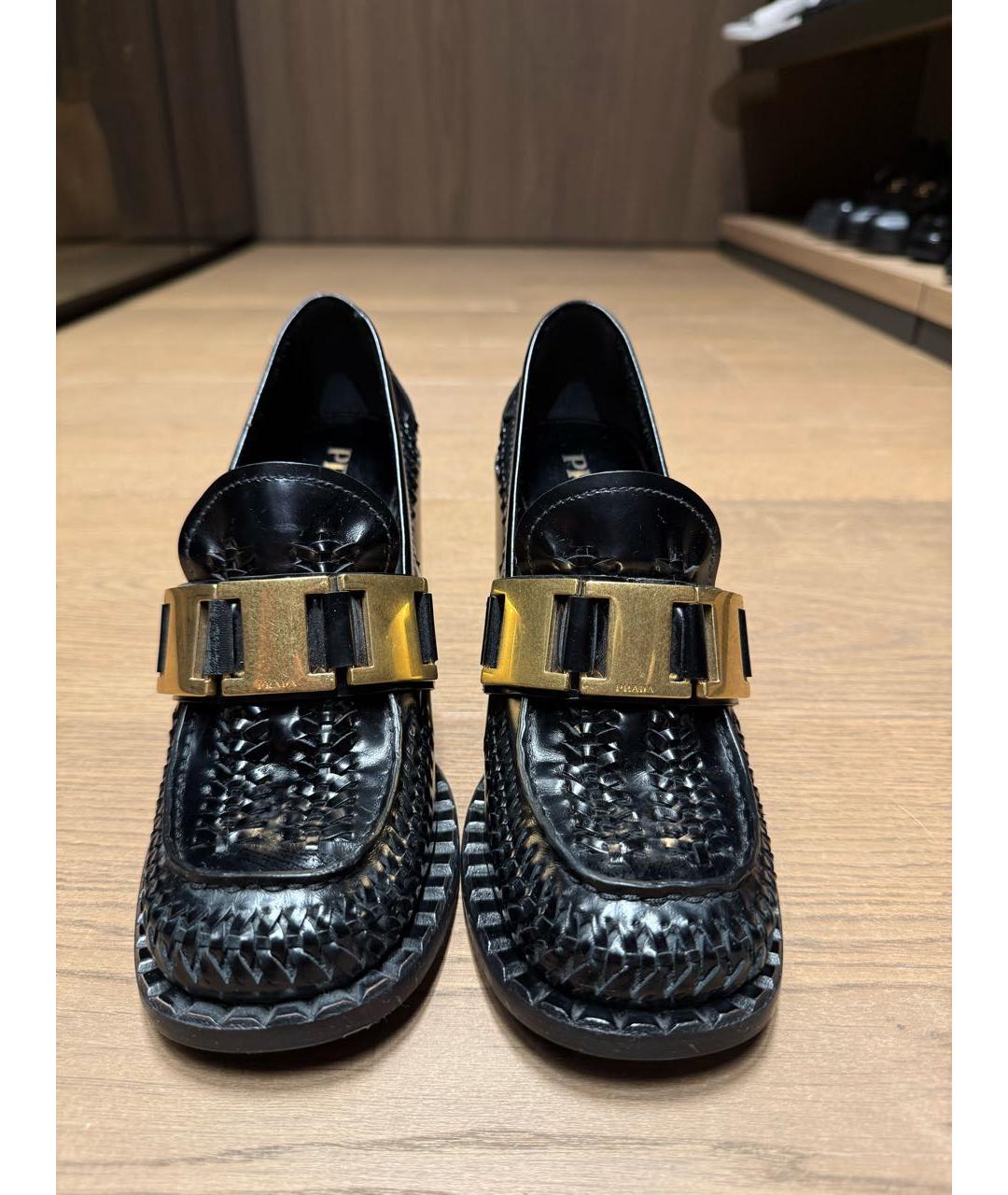 PRADA Черные кожаные туфли, фото 2