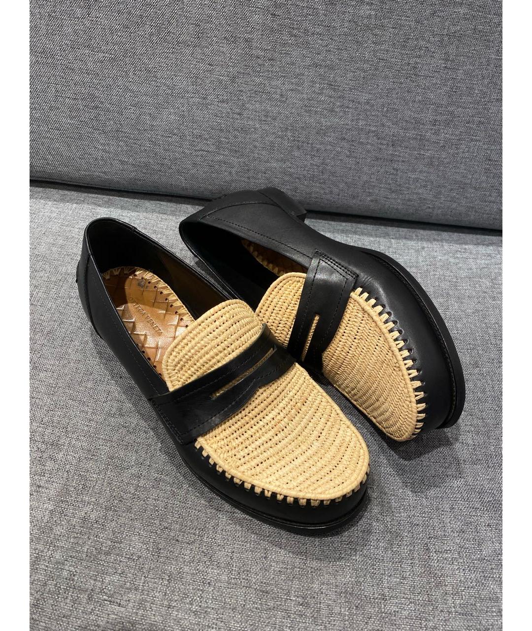 BOTTEGA VENETA Черные кожаные лоферы, фото 2