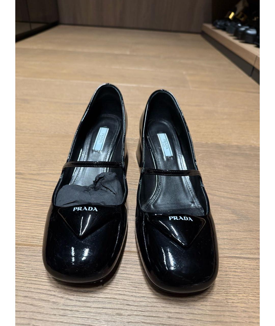 PRADA Черные туфли из лакированной кожи, фото 2