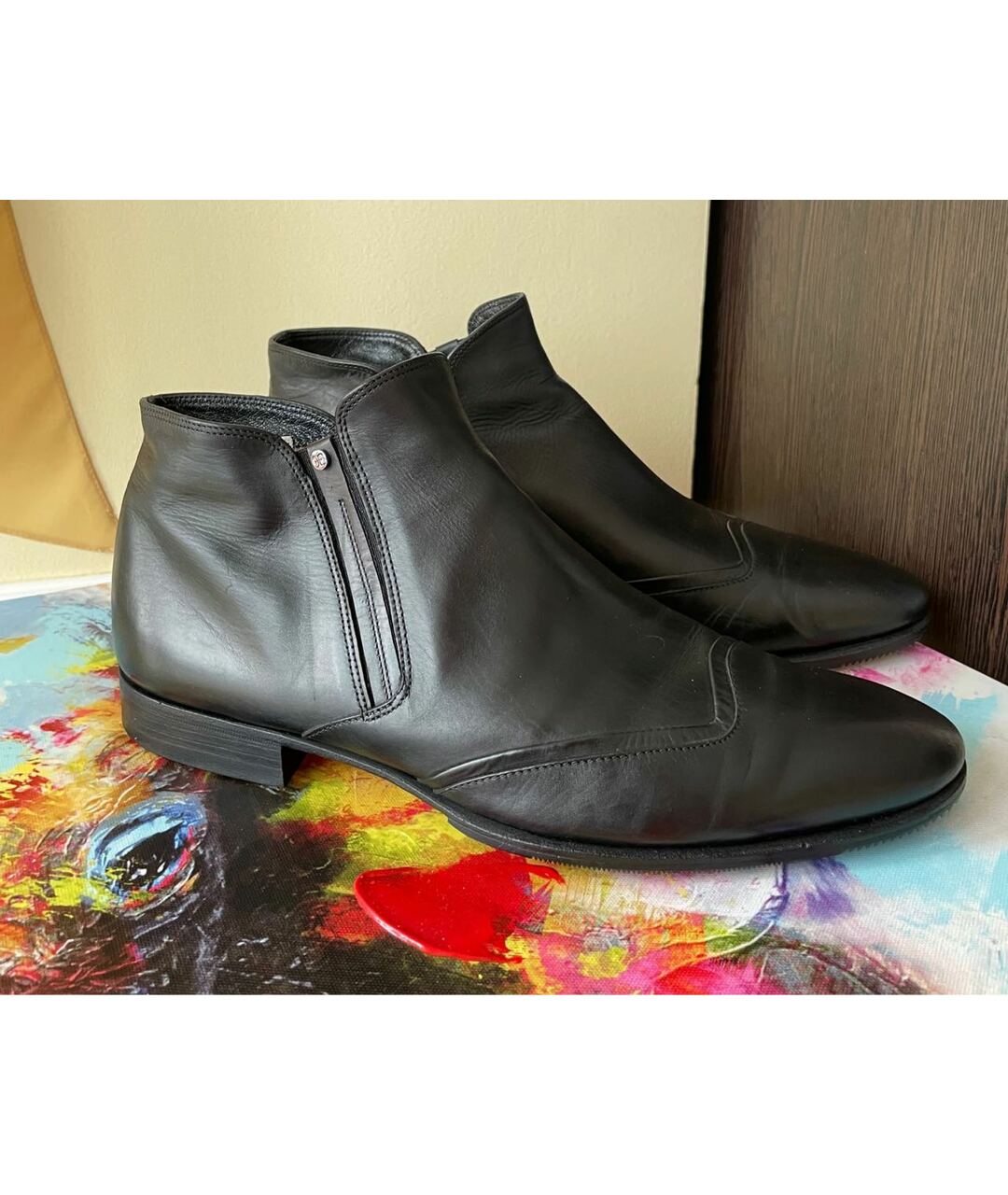 FABI Черные кожаные высокие ботинки, фото 4