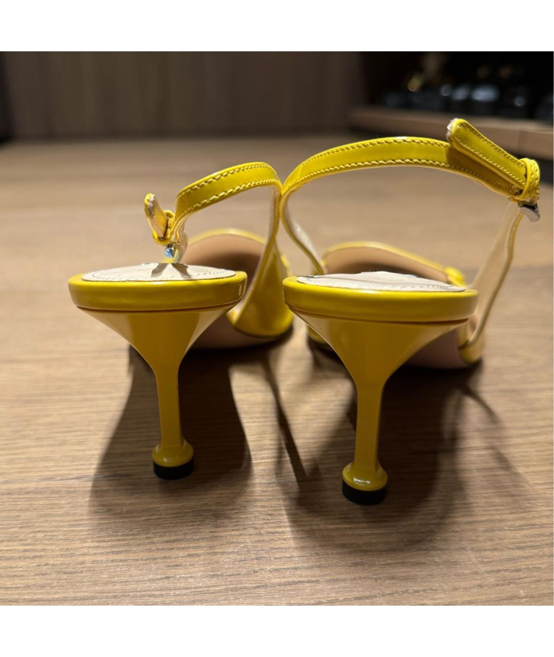PRADA Желтые туфли из лакированной кожи, фото 3