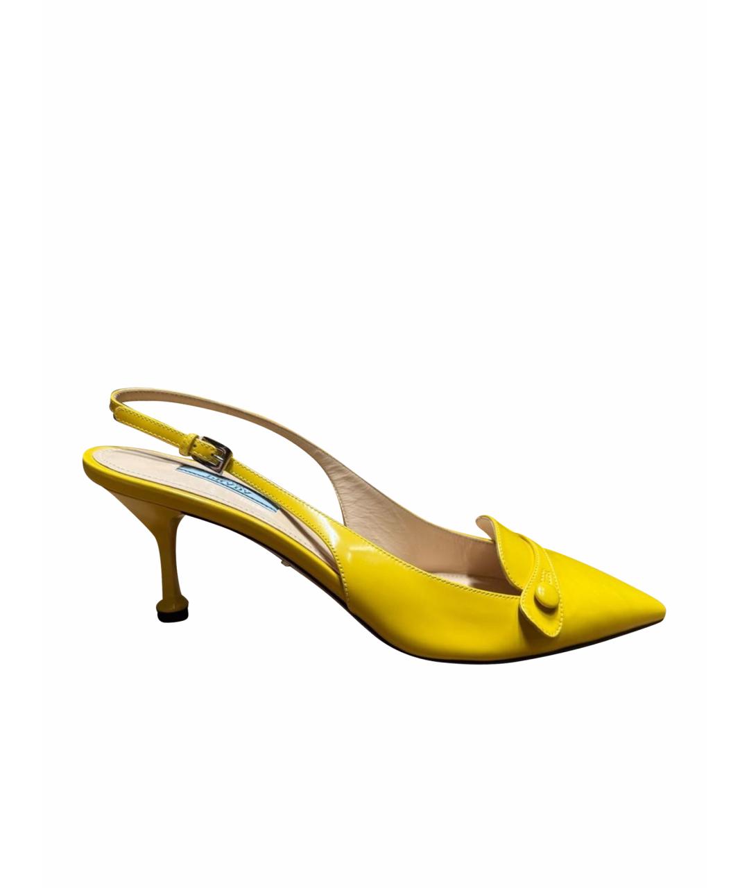 PRADA Желтые туфли из лакированной кожи, фото 1