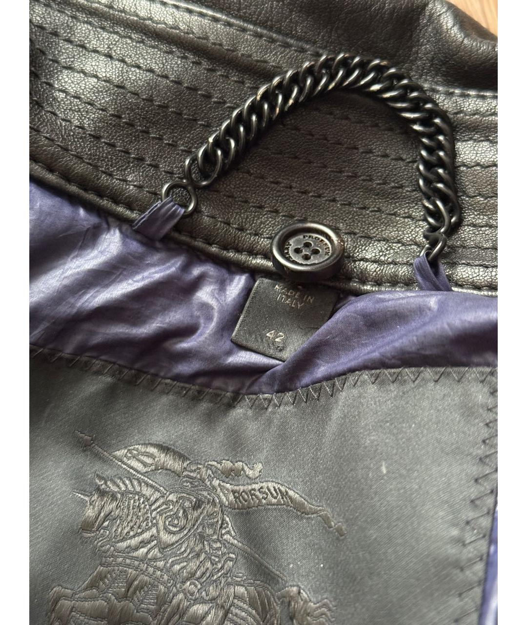 BURBERRY Темно-синий полиамидовый пуховик, фото 8