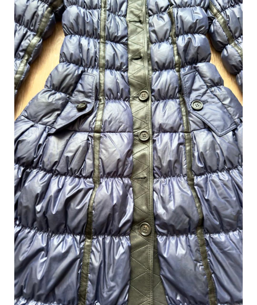 BURBERRY Темно-синий полиамидовый пуховик, фото 3