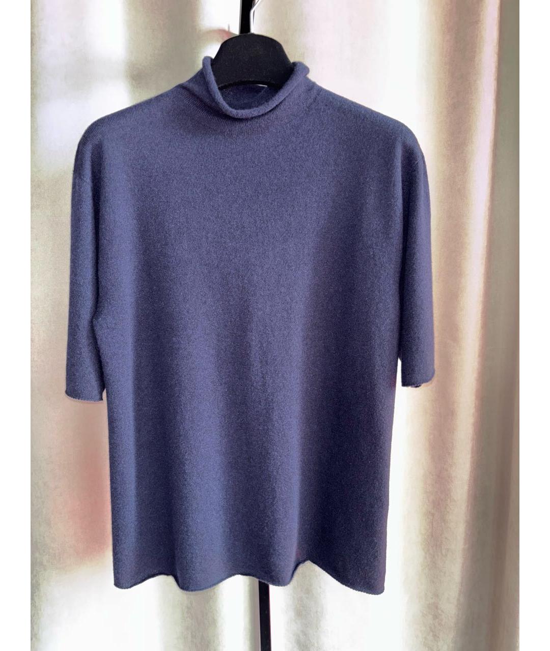 JIL SANDER Темно-синий кашемировый костюм с брюками, фото 8
