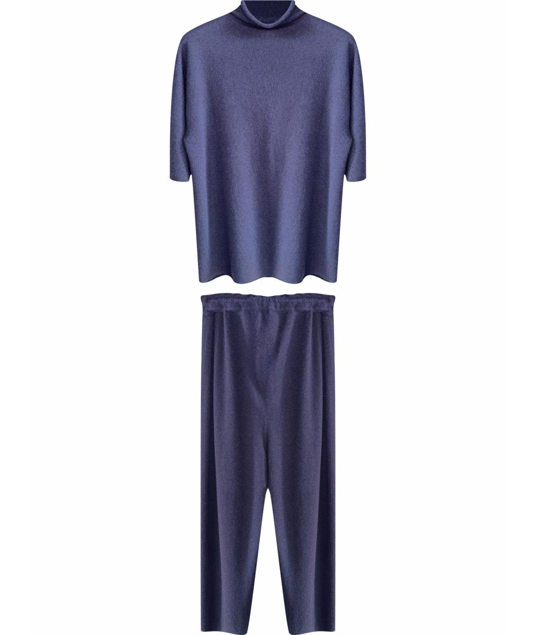 JIL SANDER Темно-синий кашемировый костюм с брюками, фото 1
