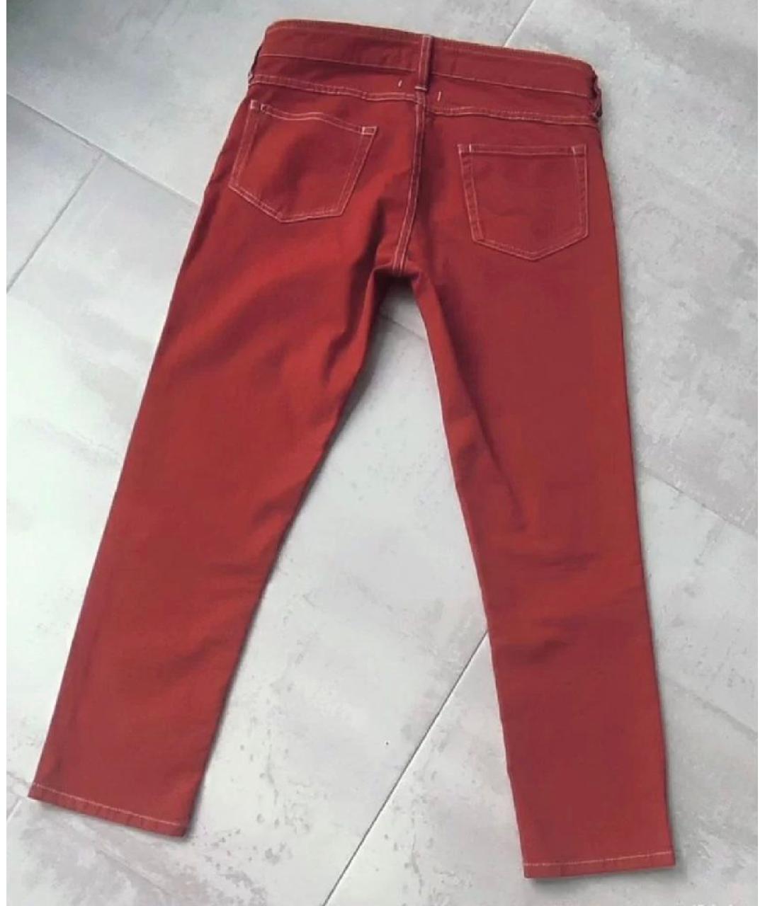 ISABEL MARANT ETOILE Бордовые хлопковые джинсы слим, фото 2