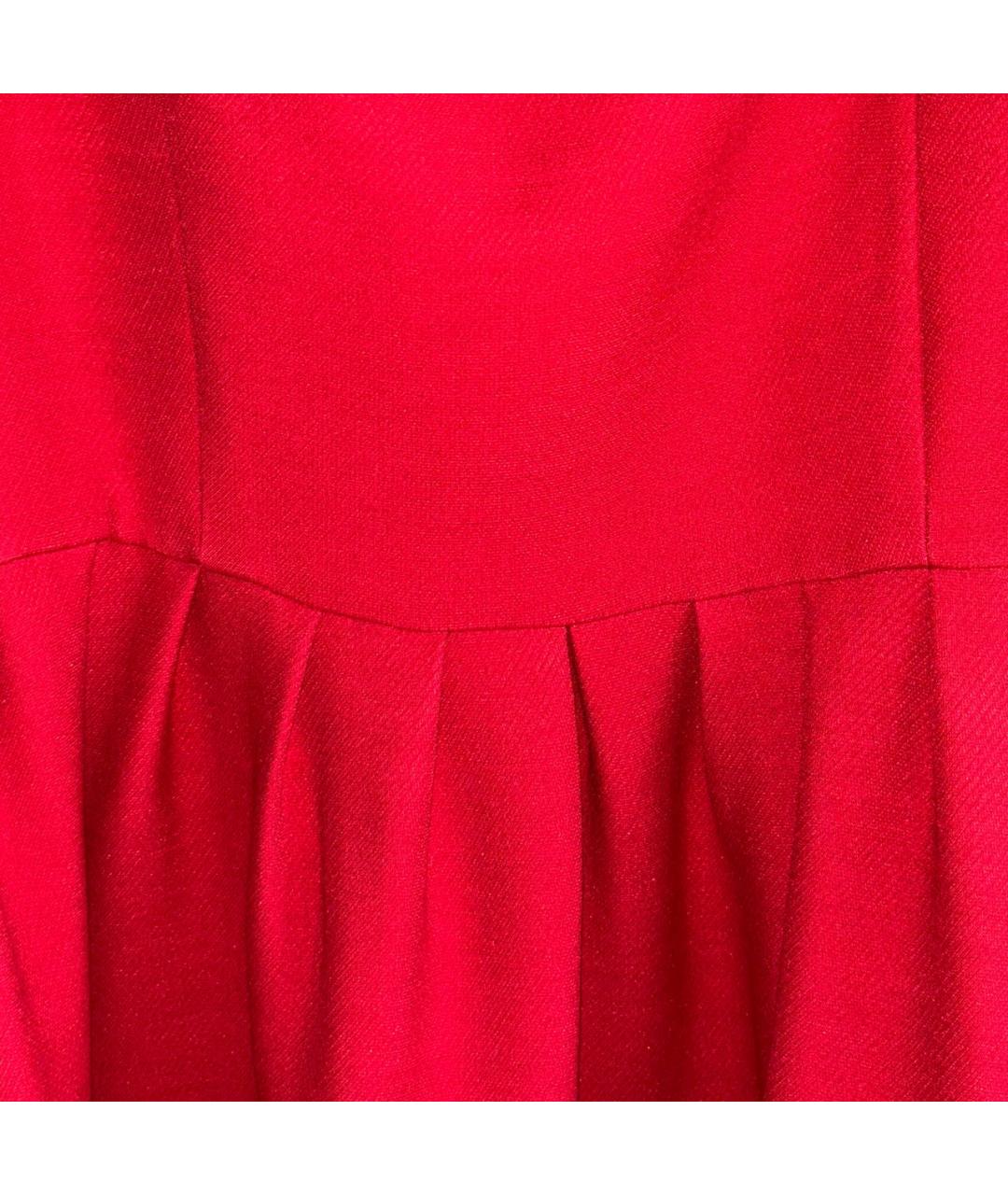 CHRISTIAN DIOR Красное шерстяное вечернее платье, фото 4