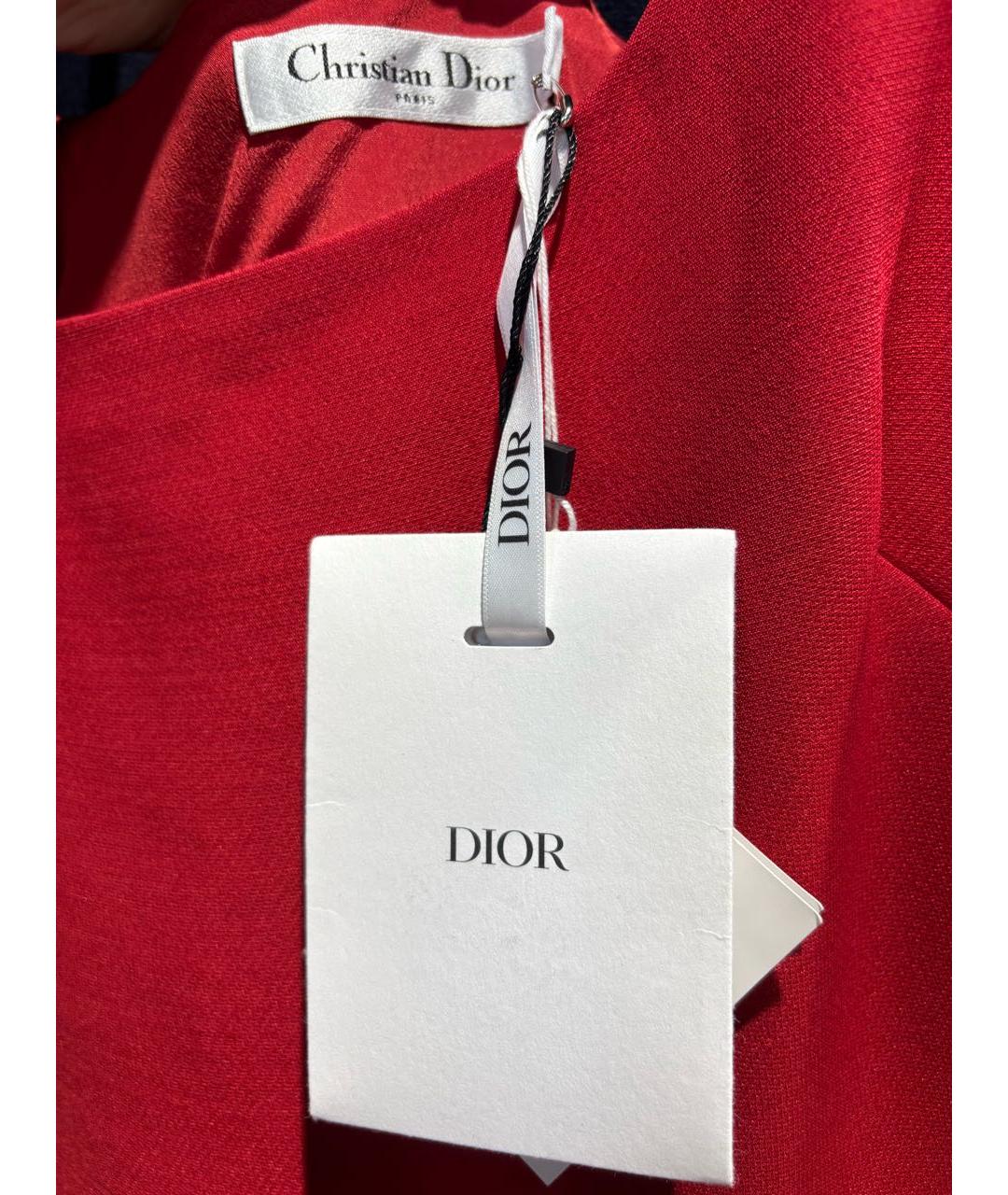CHRISTIAN DIOR Красное шерстяное вечернее платье, фото 3