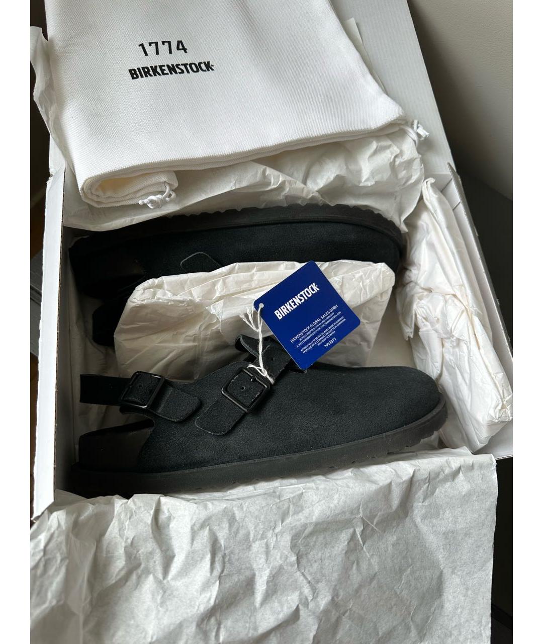BIRKENSTOCK Черные кожаные мюли, фото 7