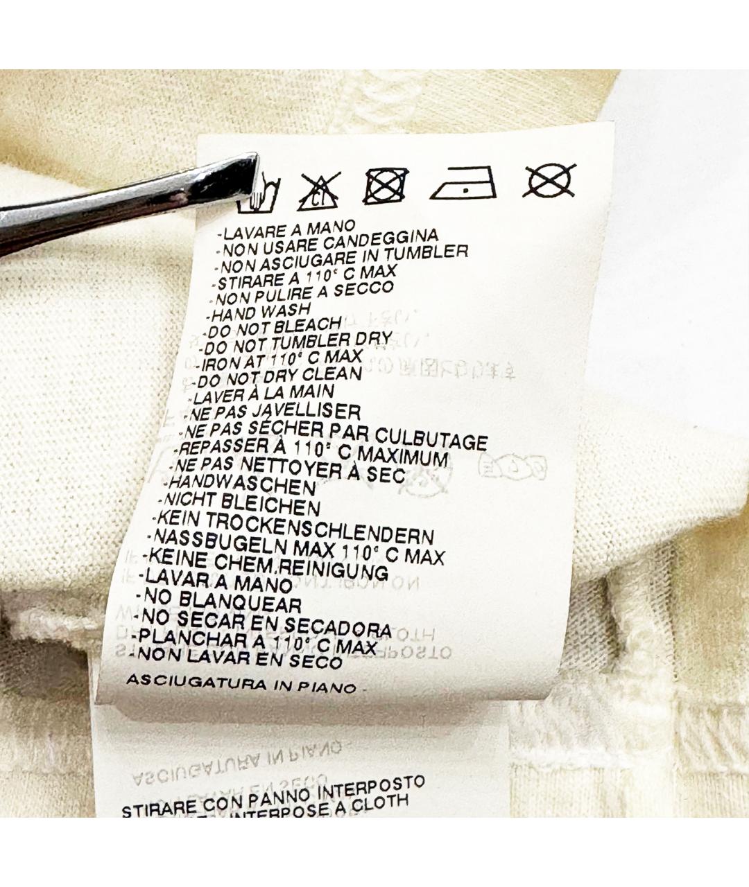MAISON MARGIELA Бежевая хлопковая футболка, фото 5