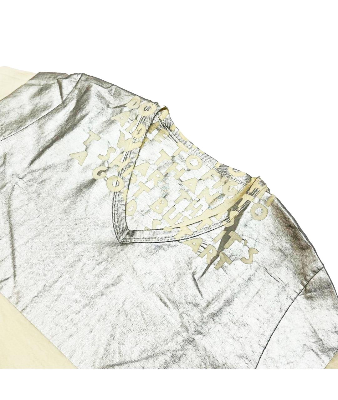 MAISON MARGIELA Бежевая хлопковая футболка, фото 3