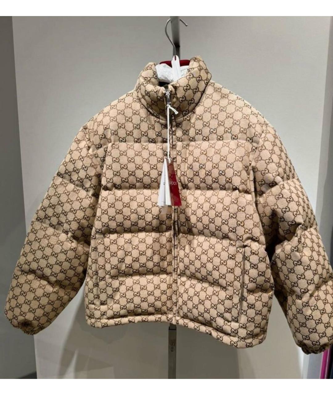 GUCCI Бежевый пуховик, фото 6