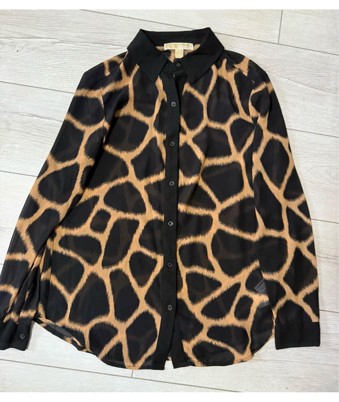 MICHAEL MICHAEL KORS Коричневая полиэстеровая блузы, фото 9