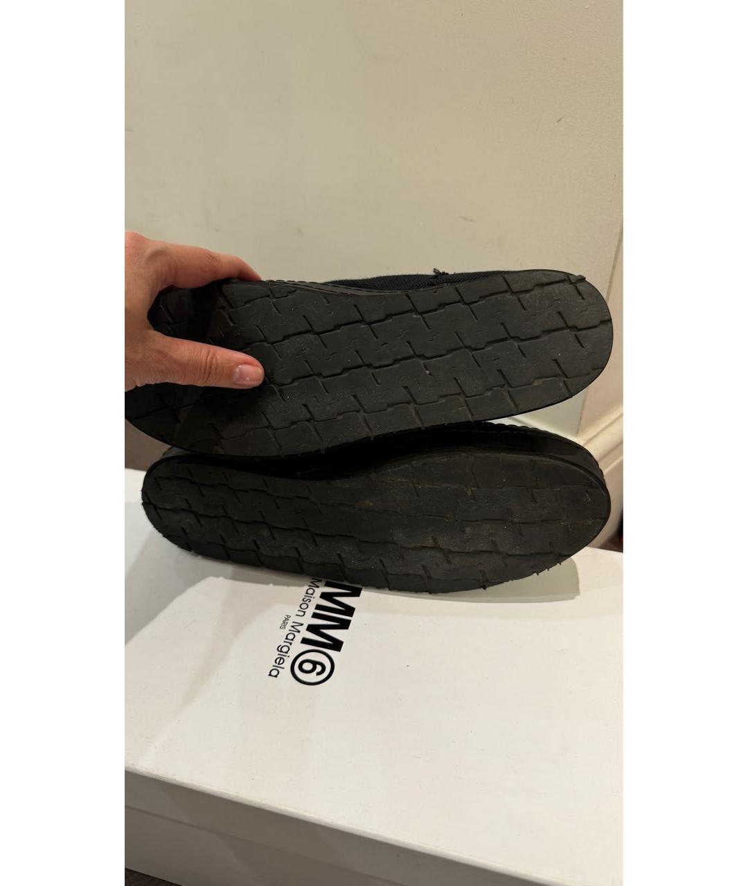 MM6 MAISON MARGIELA Черные текстильные кеды, фото 6