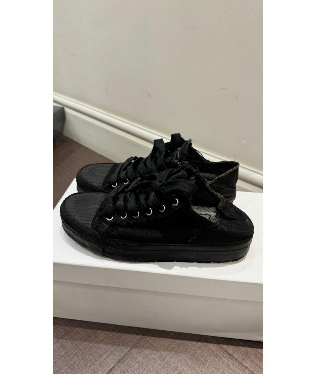 MM6 MAISON MARGIELA Черные текстильные кеды, фото 3