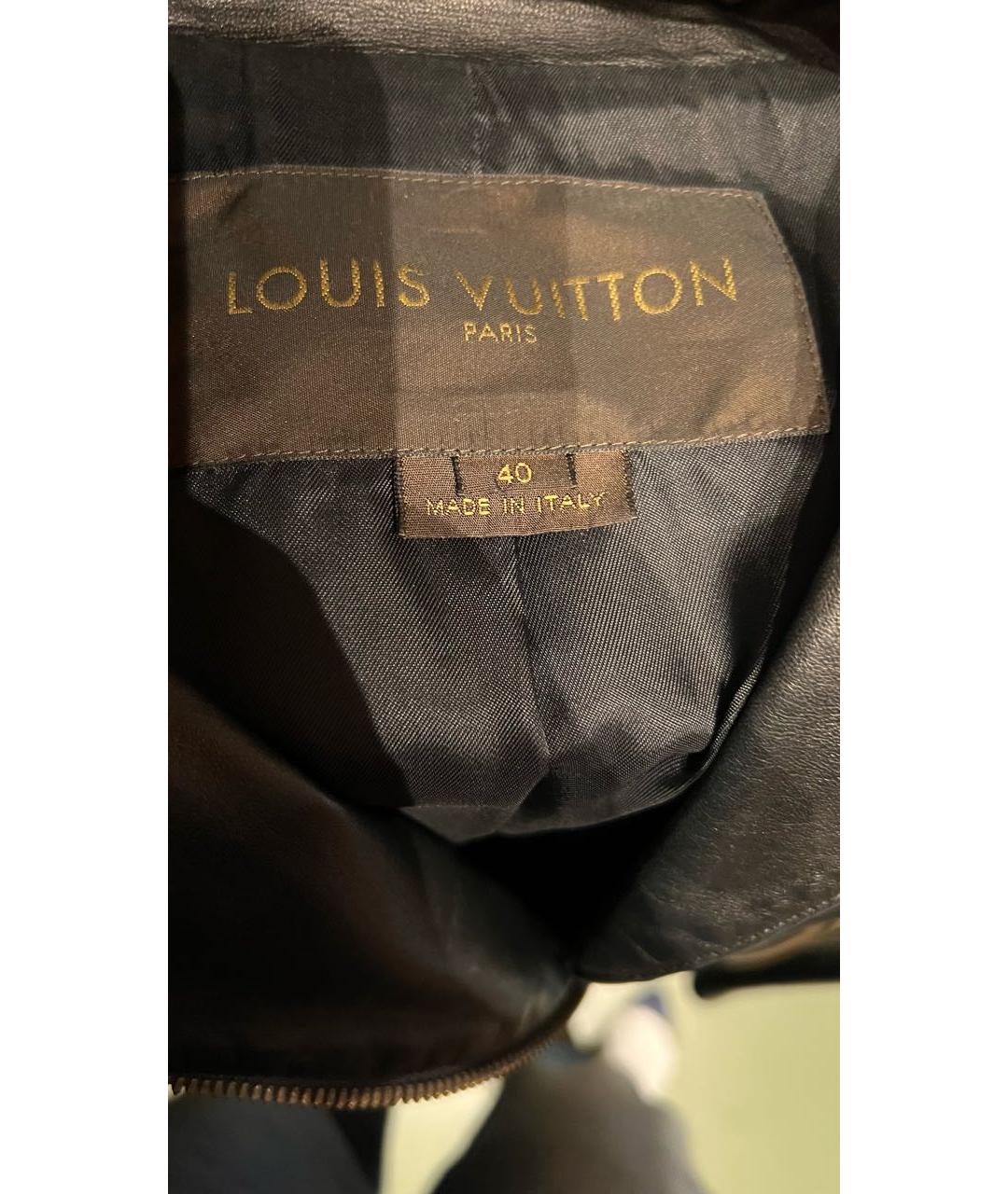 LOUIS VUITTON Черная кожаная куртка, фото 3