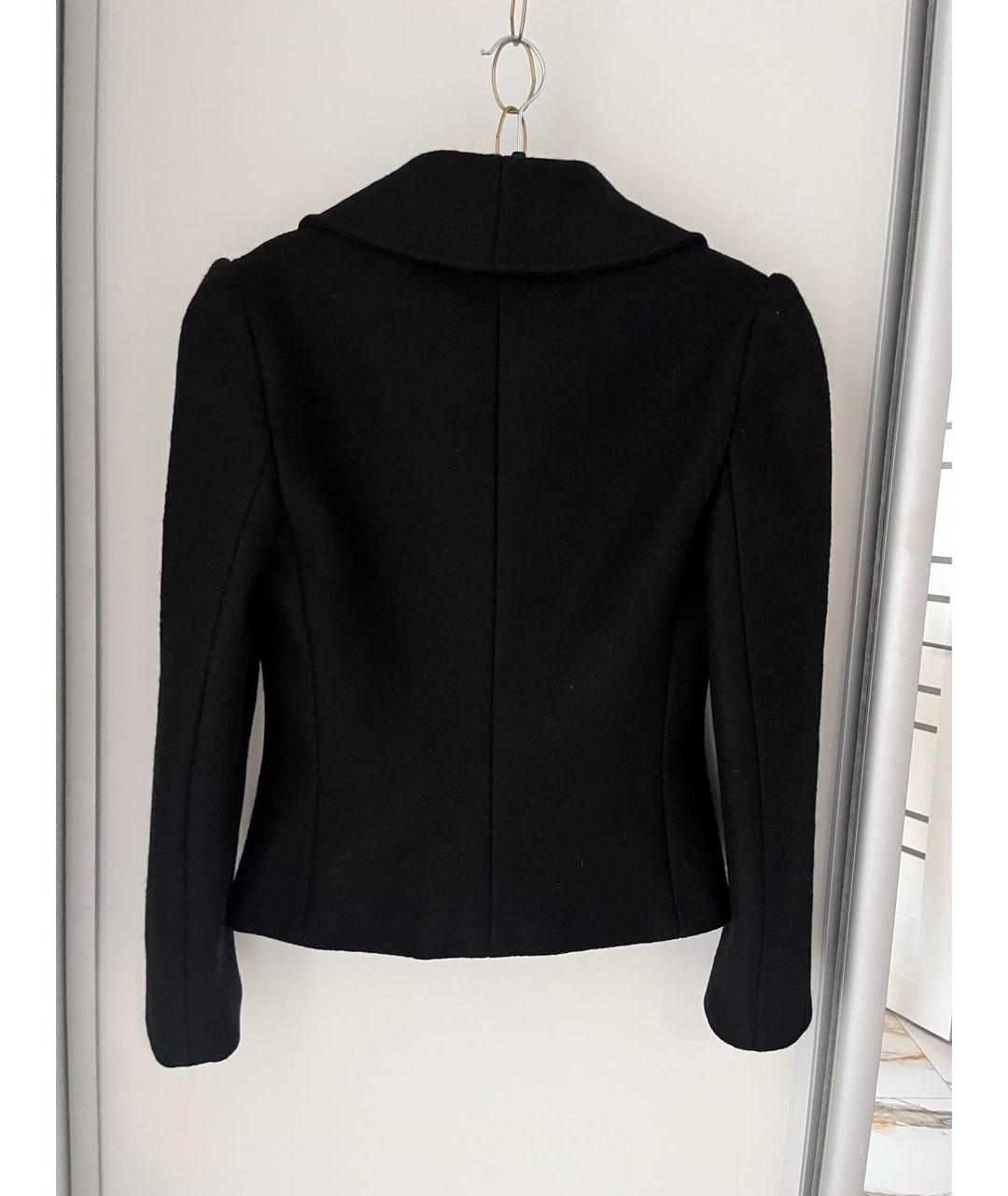 DOLCE&GABBANA Черное шерстяное пальто, фото 2