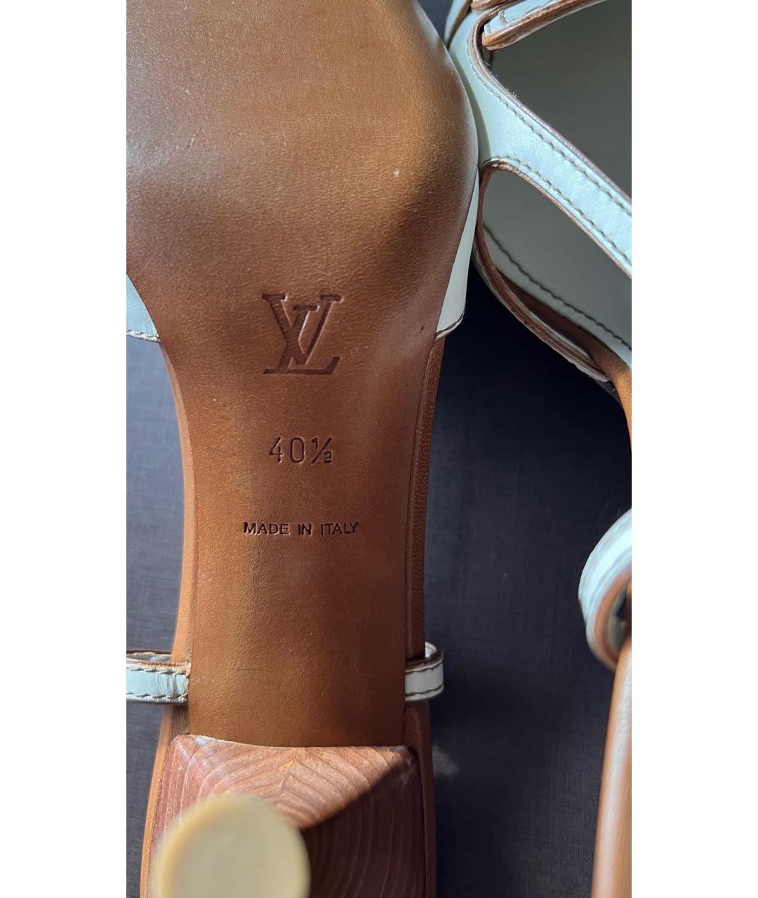 LOUIS VUITTON Бежевые кожаные туфли, фото 5