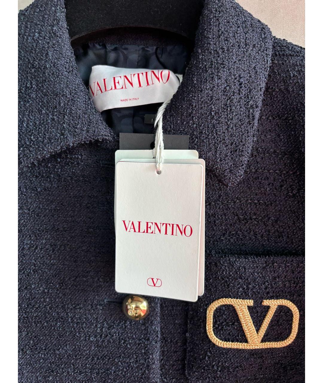VALENTINO Темно-синий вискозный костюм с юбками, фото 3