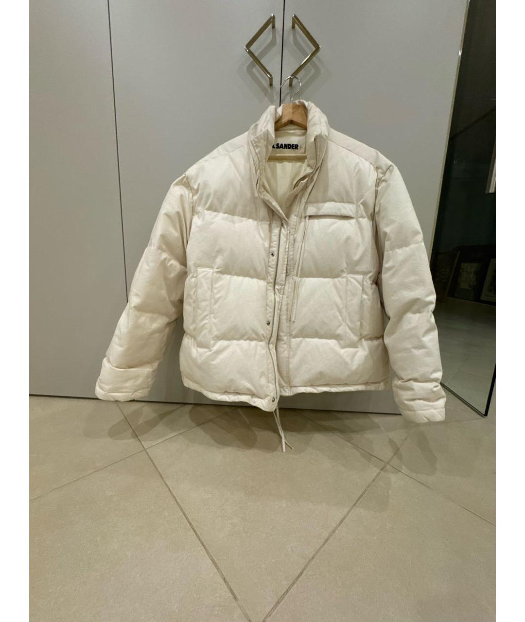 JIL SANDER Белый хлопковый пуховик, фото 8