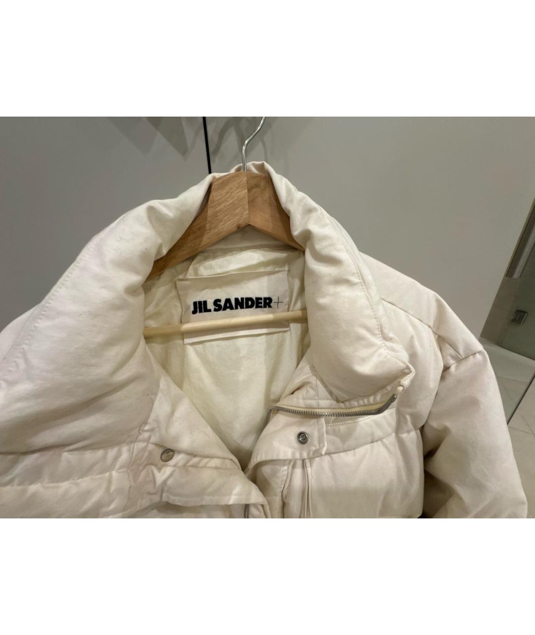 JIL SANDER Белый хлопковый пуховик, фото 3