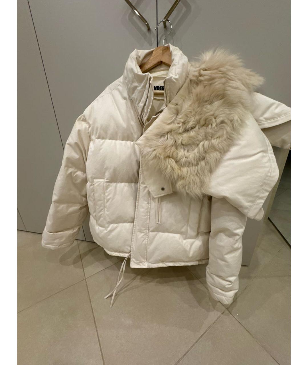 JIL SANDER Белый хлопковый пуховик, фото 5