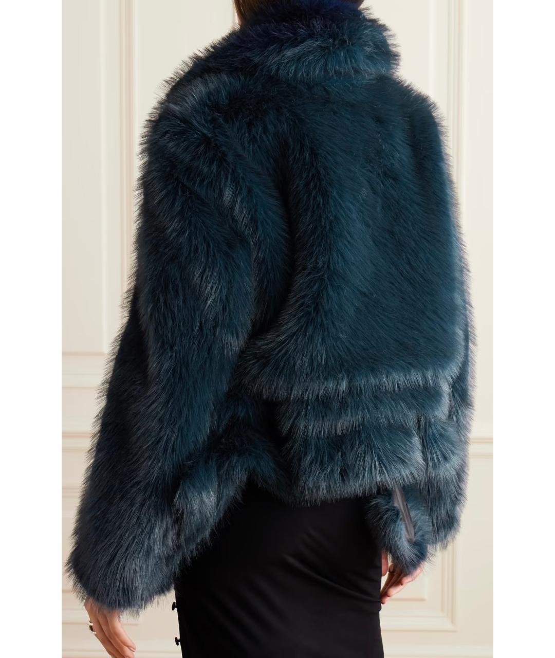 SACAI Синяя меховая шуба, фото 3